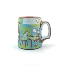 Load image into Gallery viewer, #24 Cat in the Pottery Studio Mug w. White Gold *