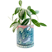 Load image into Gallery viewer, #34 Sharks &amp; Waves Planter w. Drip Tray