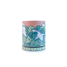 Load image into Gallery viewer, #34 Sharks &amp; Waves Planter w. Drip Tray
