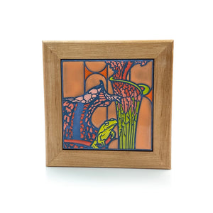 #37 Sarracenias & Frog Framed Tile