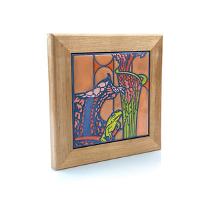 #37 Sarracenias & Frog Framed Tile