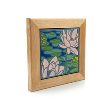 Load image into Gallery viewer, #38 Lotus &amp; Frog Framed Tile