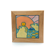 Load image into Gallery viewer, #42 Capybaras &amp; Yuzu Framed Tile