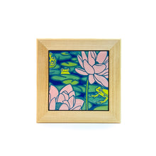 Load image into Gallery viewer, #11 Lotus &amp; Frogs Framed Tile