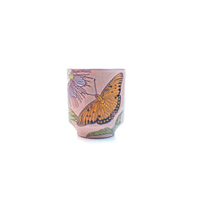 Load image into Gallery viewer, #51 Passionflower &amp; Gulf Fritillary Tea Bowl