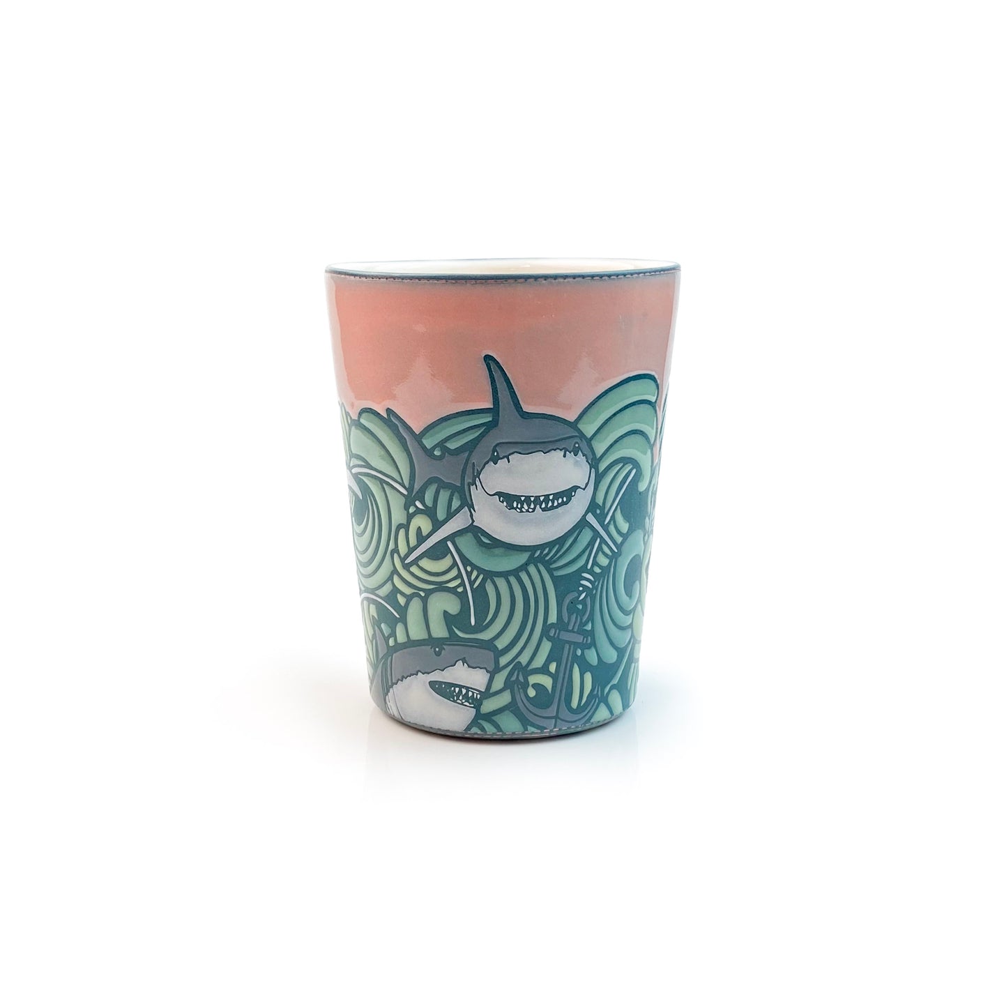 #42 Sharks & Waves Tumbler