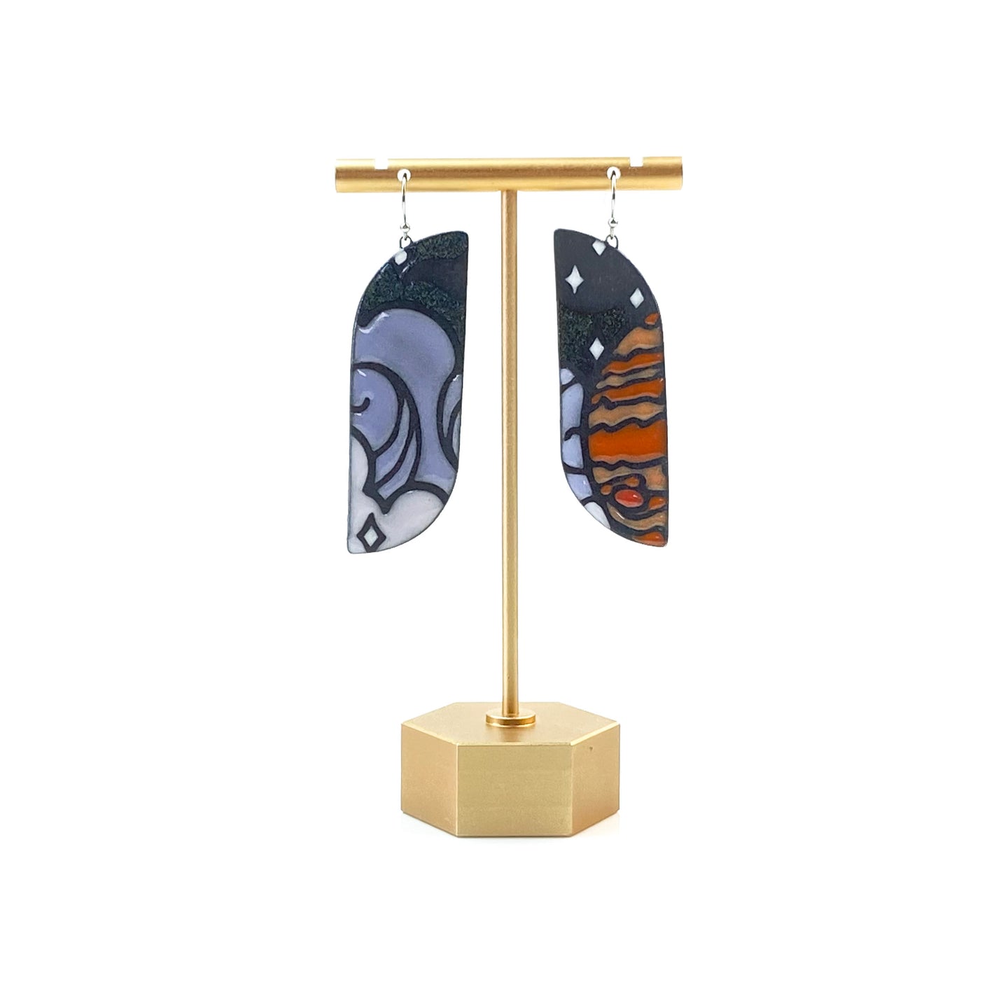 #53 Outer Space Double Arch Earrings