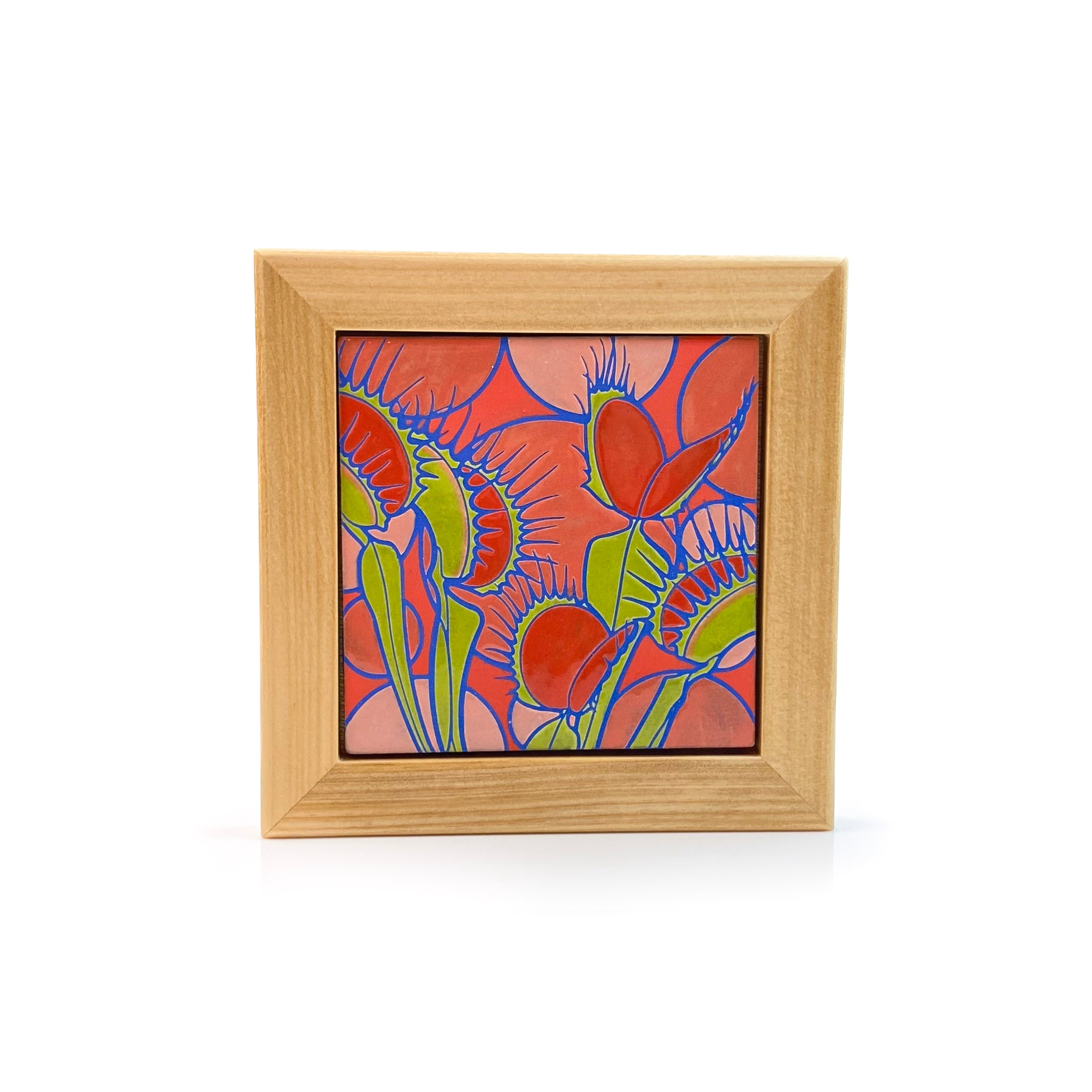 51 Venus Fly Traps Framed Tile – Renee LoPresti Ceramics
