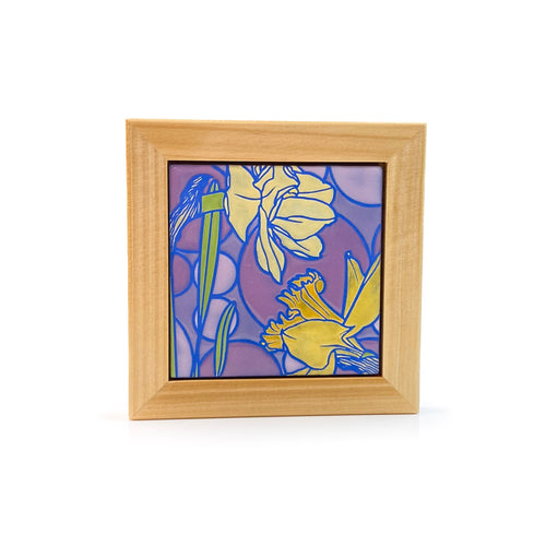 #55 Daffodils Framed Tile