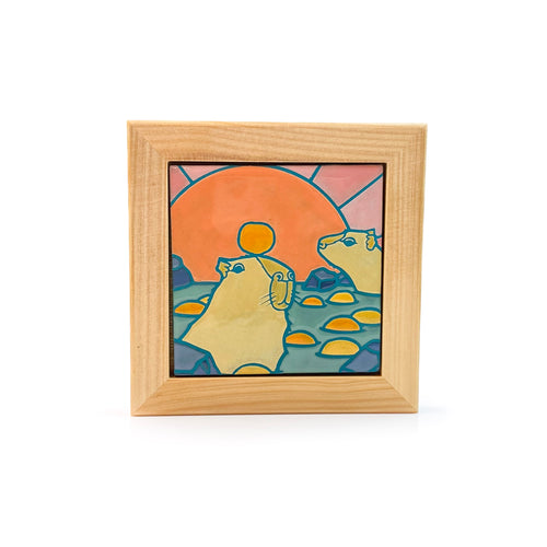 #56 Capybaras & Yuzu Framed Tile