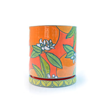 Load image into Gallery viewer, #6 Orange Blossoms Planter w. Drip Tray