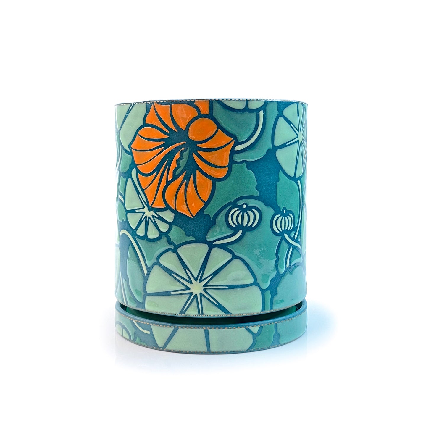 #7 Nasturtiums Planter w. Drip Tray