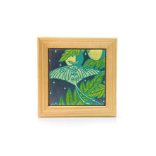 Load image into Gallery viewer, #4 Luna Moth &amp; Moons Framed Tile