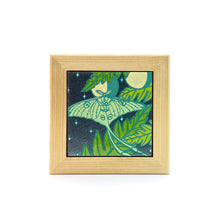 Load image into Gallery viewer, #2 Luna Moth &amp; Moon Phases Framed Tile