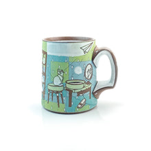 Load image into Gallery viewer, #23 Cat in the Pottery Studio Mug w. White Gold