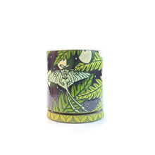 Load image into Gallery viewer, #32 Luna Moth &amp; Moon Phases Planter w. Drip Tray